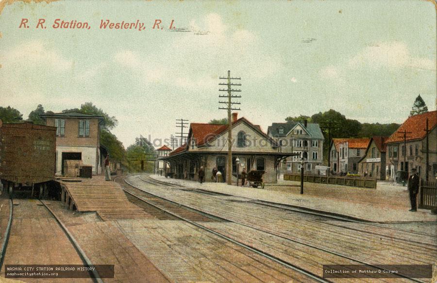 Postcard: Railroad Station, Westerly, Rhode Island